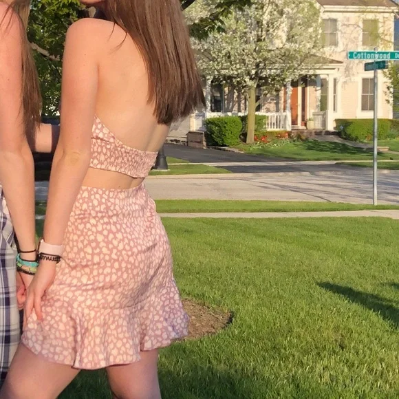 Free People pink skirt and halter top set - Picture 2 of 4